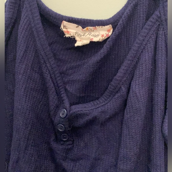 Pink Rose - Navy Blue Tank Top - Large - Picture 2 of 3